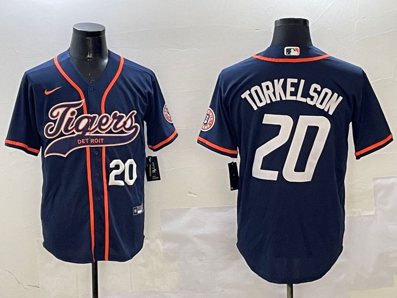 Men Detroit Tigers #20 Torkelson Blue Jointly Name 2025 Nike MLB Jersey style 2